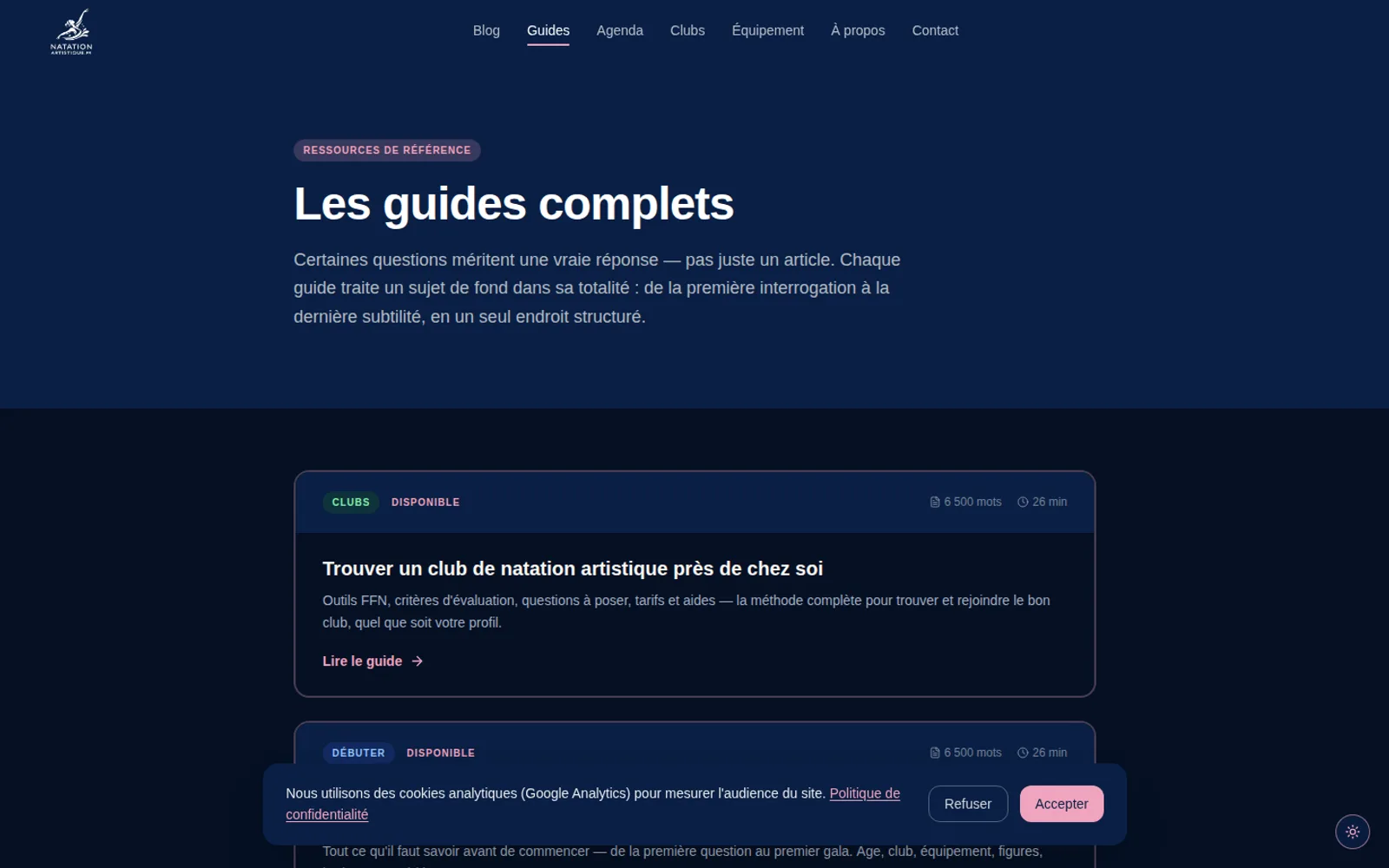 Guides de référence sur natationartistique.fr