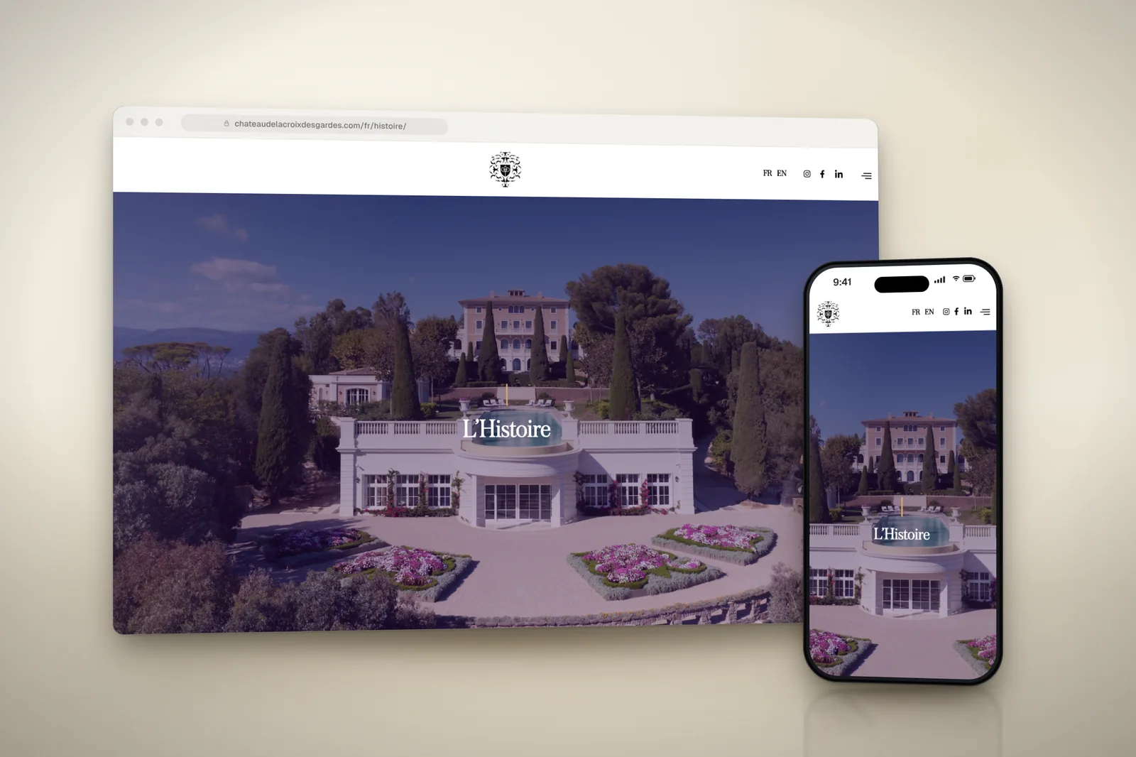 Page « L’Histoire » du site du Château de la Croix des Gardes