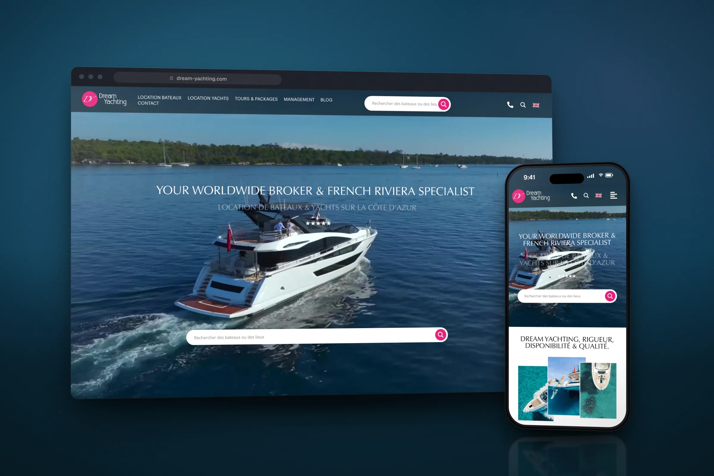 Dream Yachting — Location de yachts, Côte d’Azur