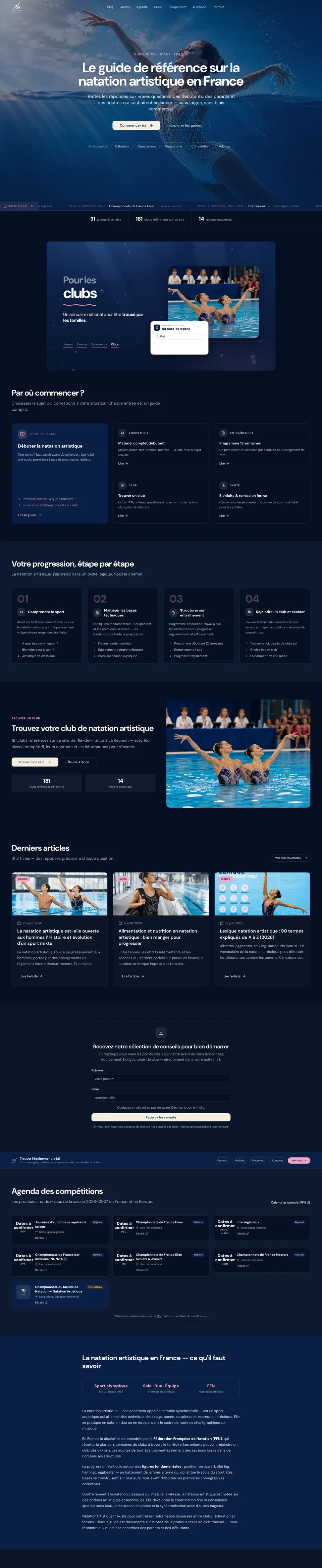 natationartistique.fr — Le site en entier