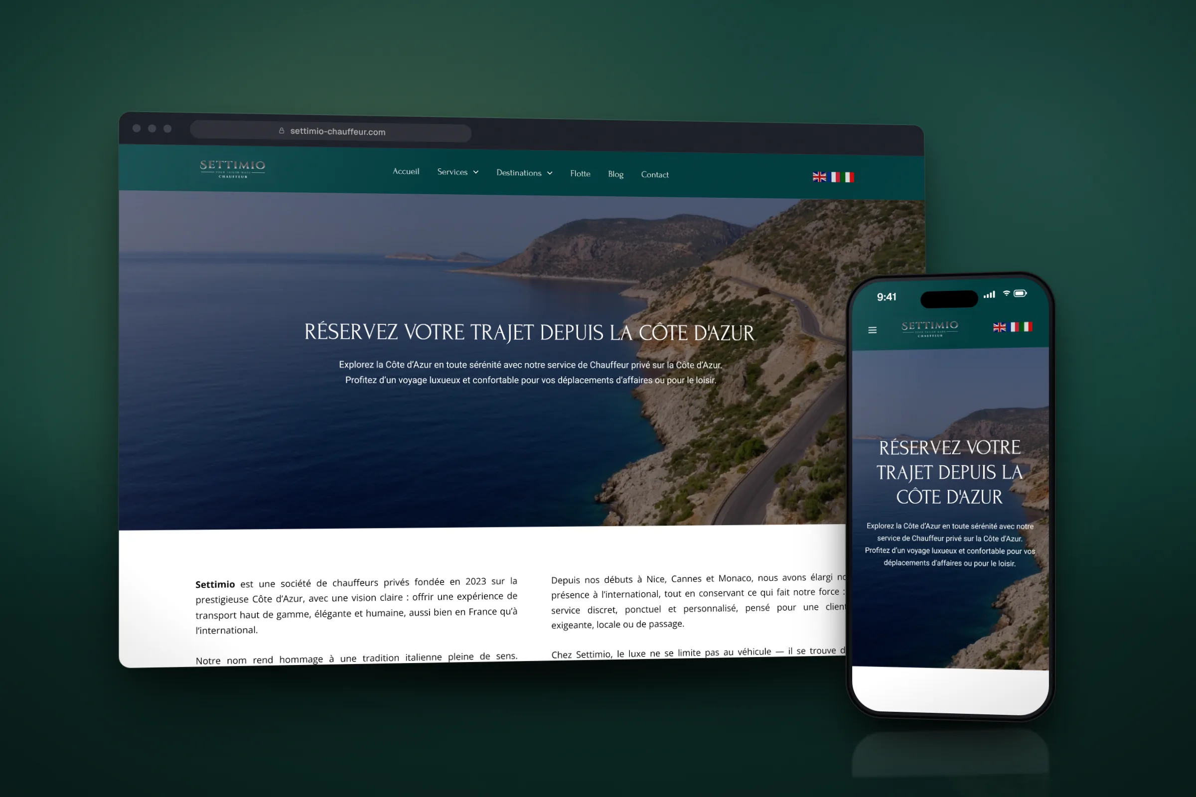 Settimio Chauffeur — Chauffeur privé, Côte d’Azur